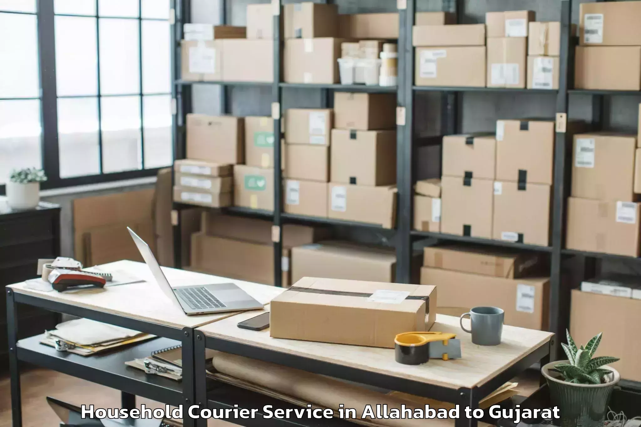 Quality Allahabad to Saurashtra University Rajkot Household Courier